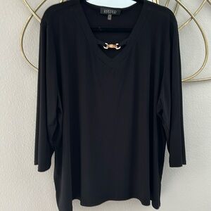 Kasper Blouse with gold and bamboo detail